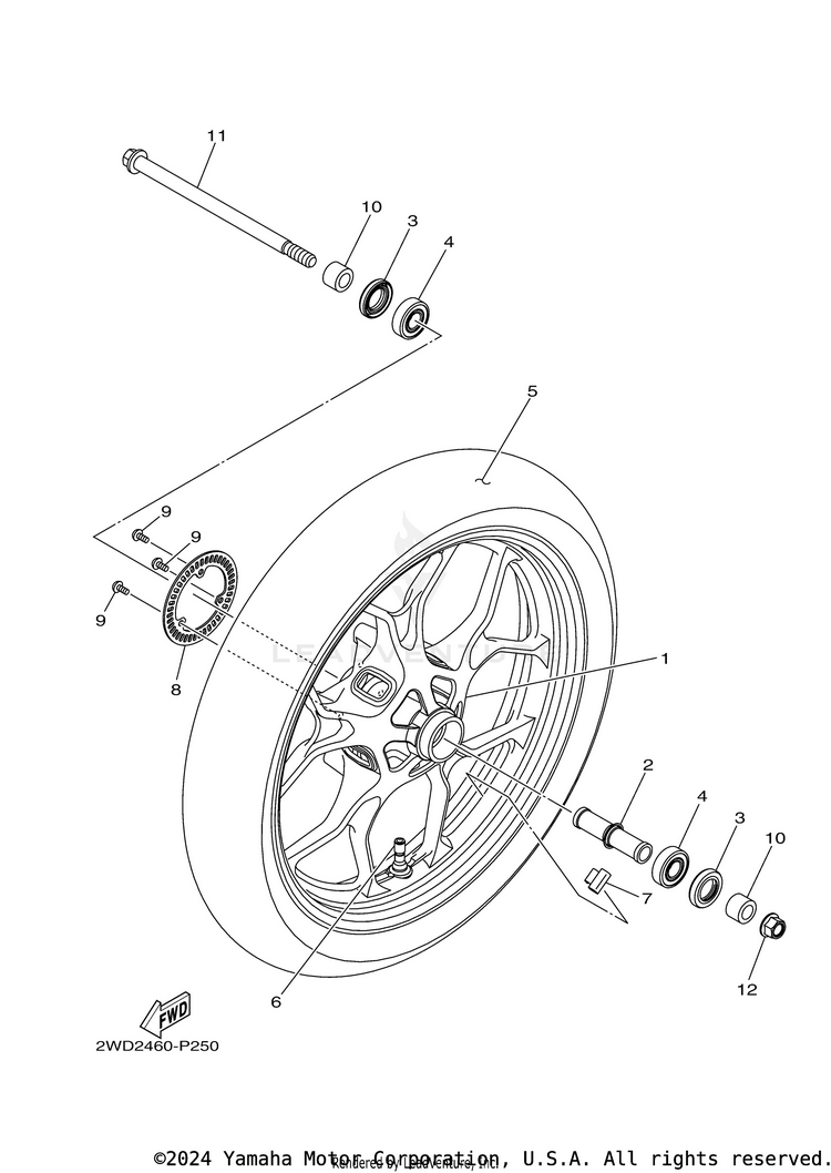 Front Wheel R3ABS - YZFR3AHB - 2017 Schematic