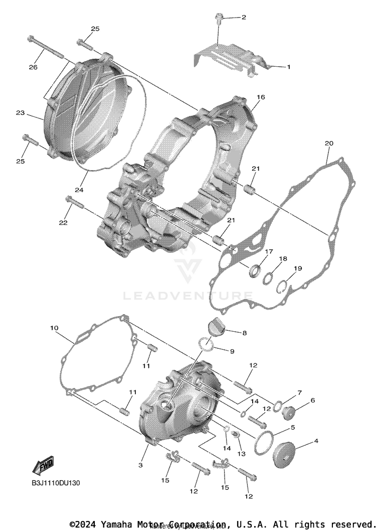 Crankcase Cover 1 Schematic