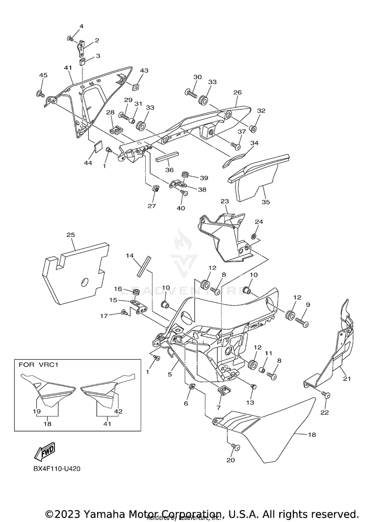 Cowling 3 YZFR1 - YZFR1K1CL - 2019 Schematic