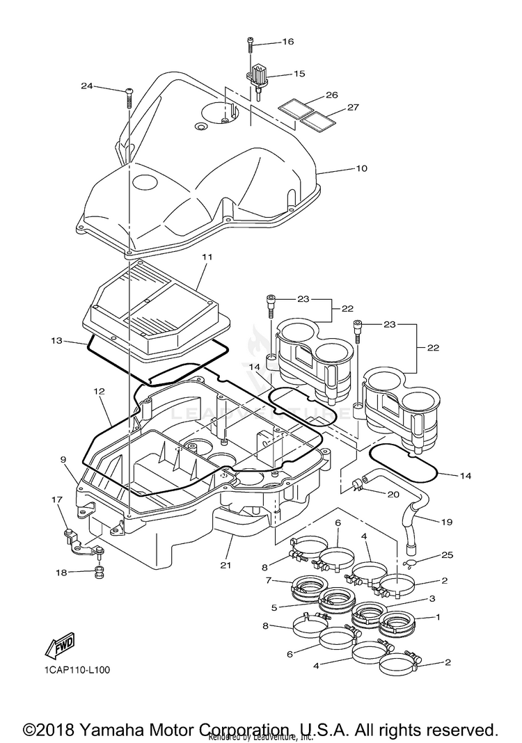 Intake FZ1 - FZS10EC - 2014 Schematic