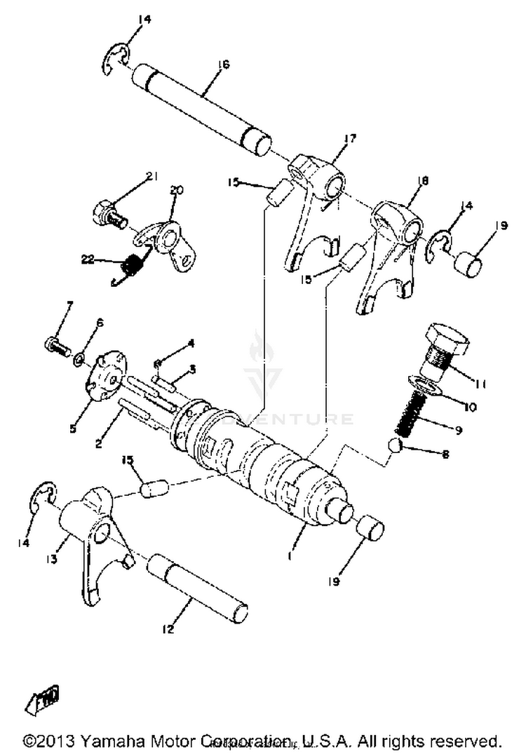 Shifter 1 Yz125a - B Schematic