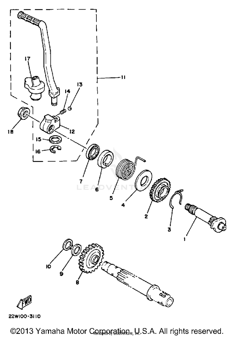 Starter YZ80 - YZ80L - 1999 Schematic