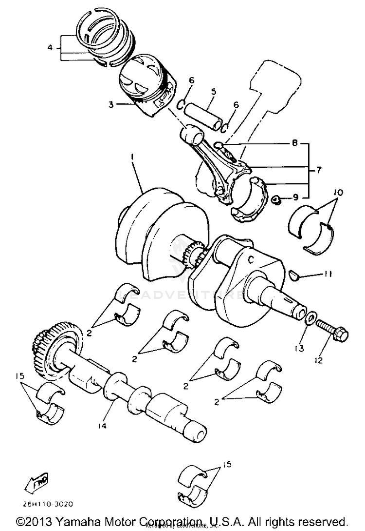 Crankshaft Piston Schematic