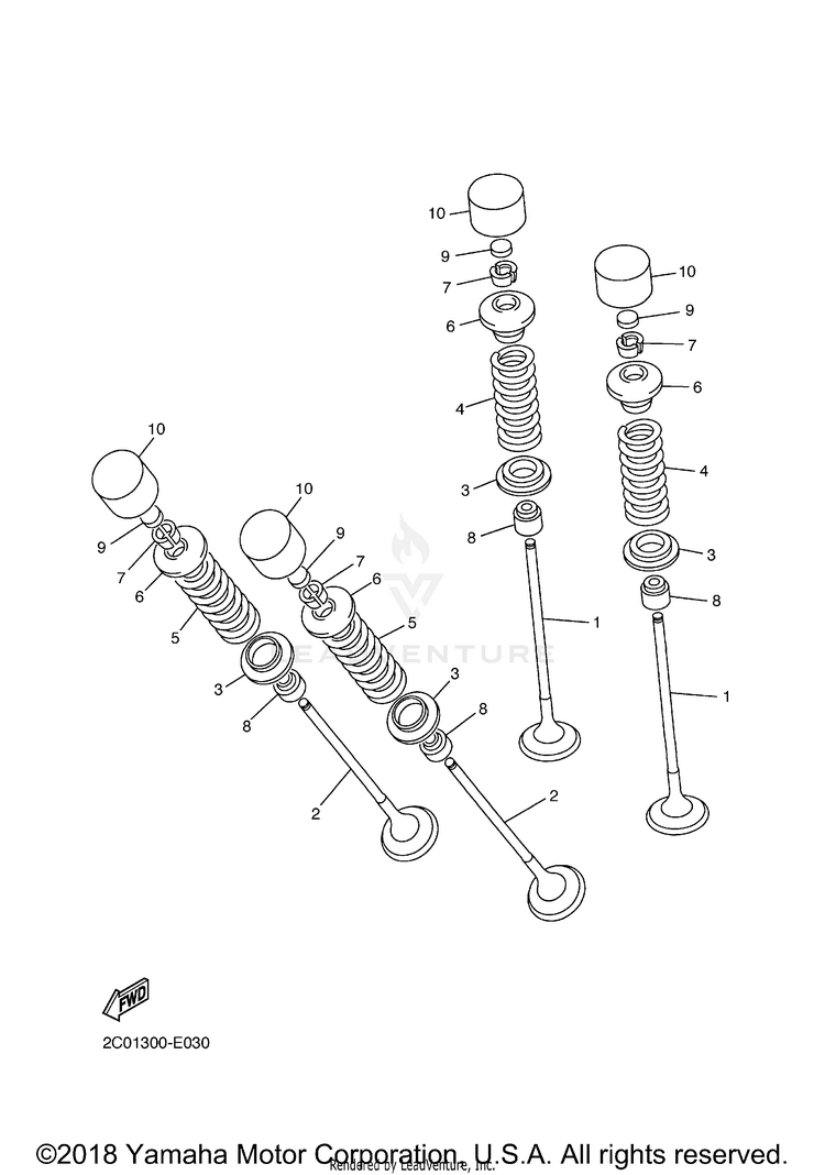 Valve YZFR6 - YZFR6GCGY - 2016 Schematic