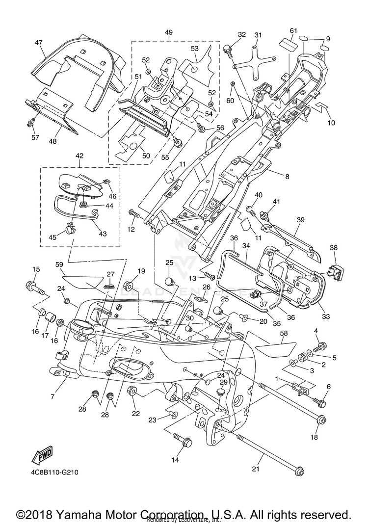 Frame R1 - YZFR1XCB - 2008 Schematic