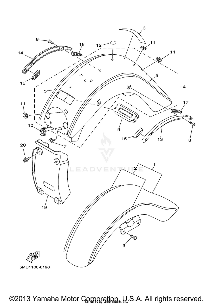 Fender ROAD STAR - XV1600ALMC - 2000 Schematic