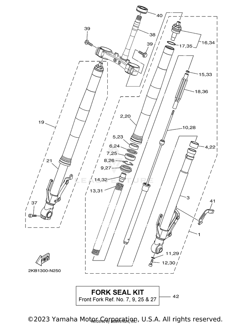 Front Fork Schematic
