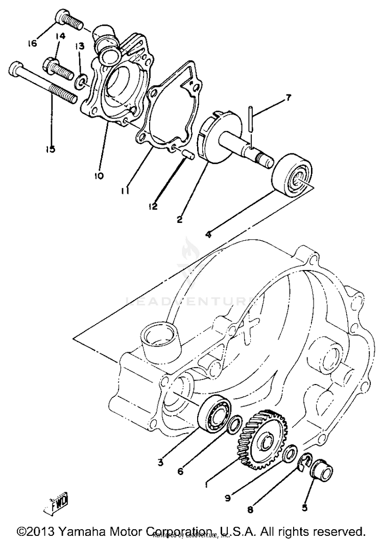 Water Pump Yz80j Schematic