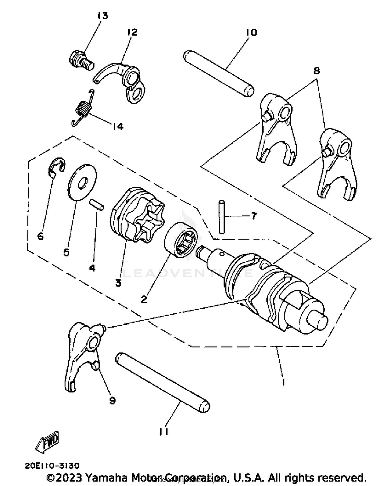 Shift Cam - Fork Schematic