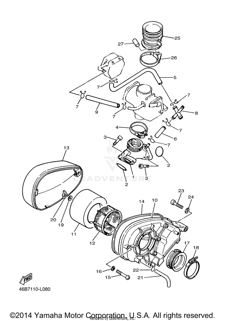 Intake V STAR 250 - XV250FCB - 2015 Schematic