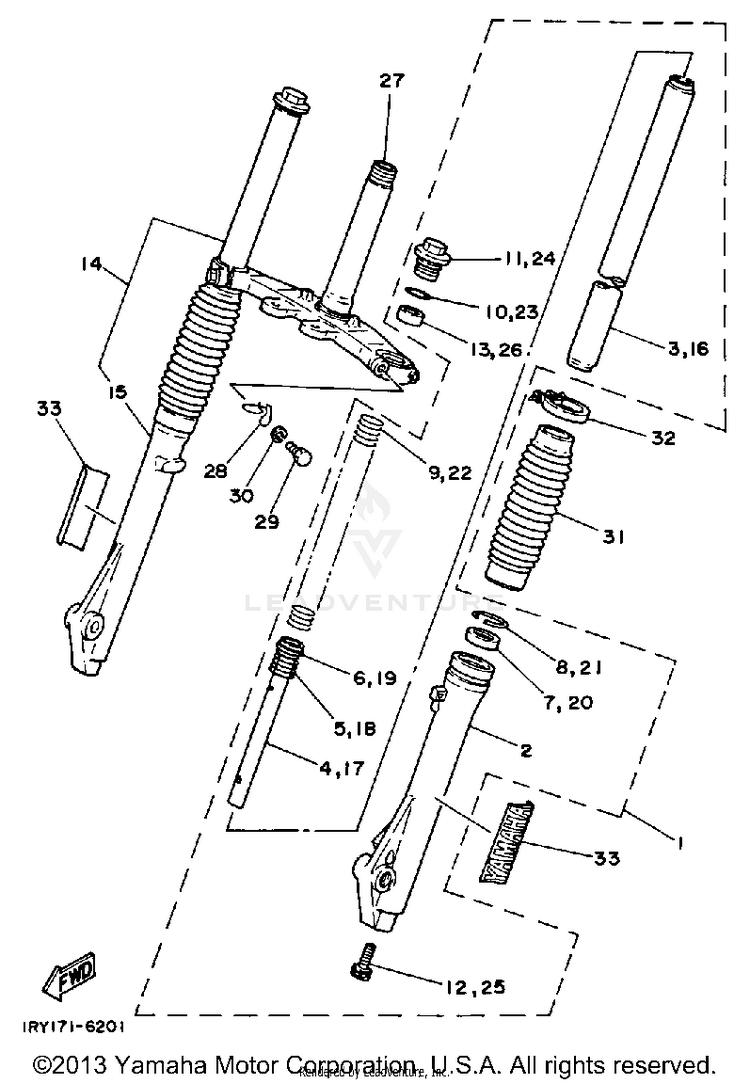 Front Fork Schematic