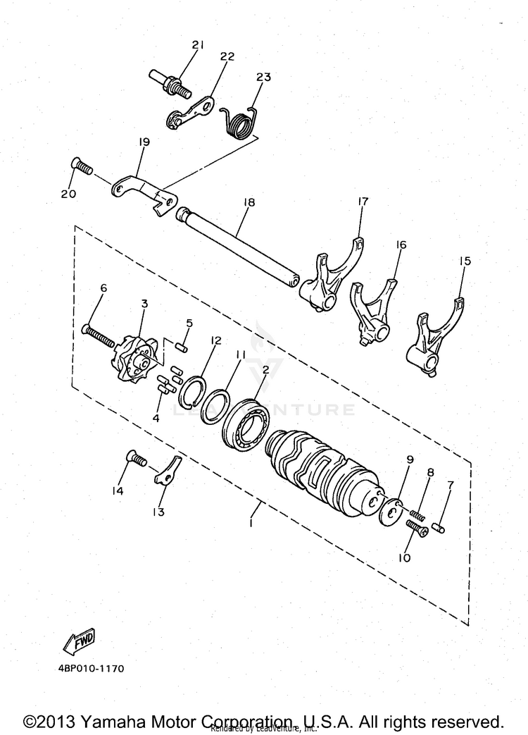 Shift Cam Fork Schematic