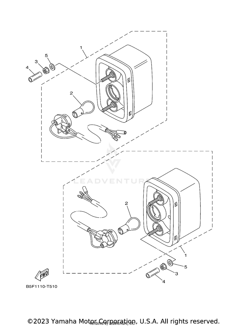 Taillight VIKING EPS RANCH - YXM70VPRLC - 2020 Schematic