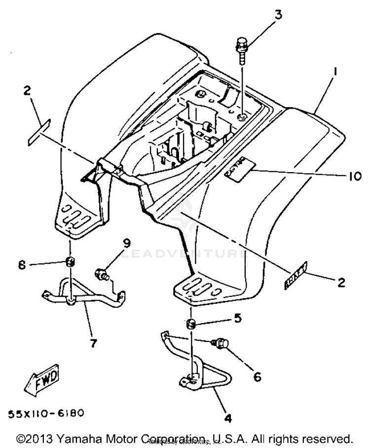 Rear Fender Schematic