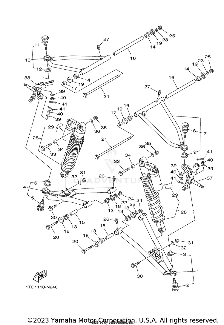 Front Suspension & Wheel Schematic