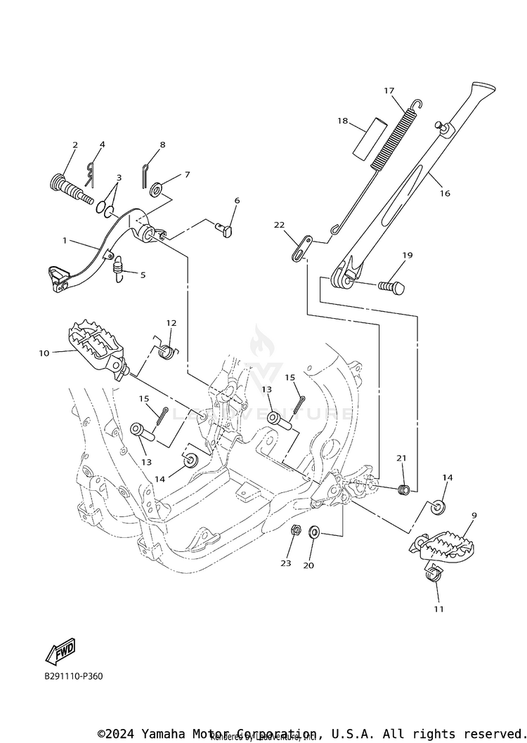 Stand Footrest Schematic