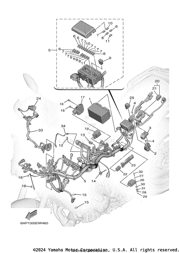 Electrical 1 TRACER 9 GT - MTT9GTNCR - 2022 Schematic