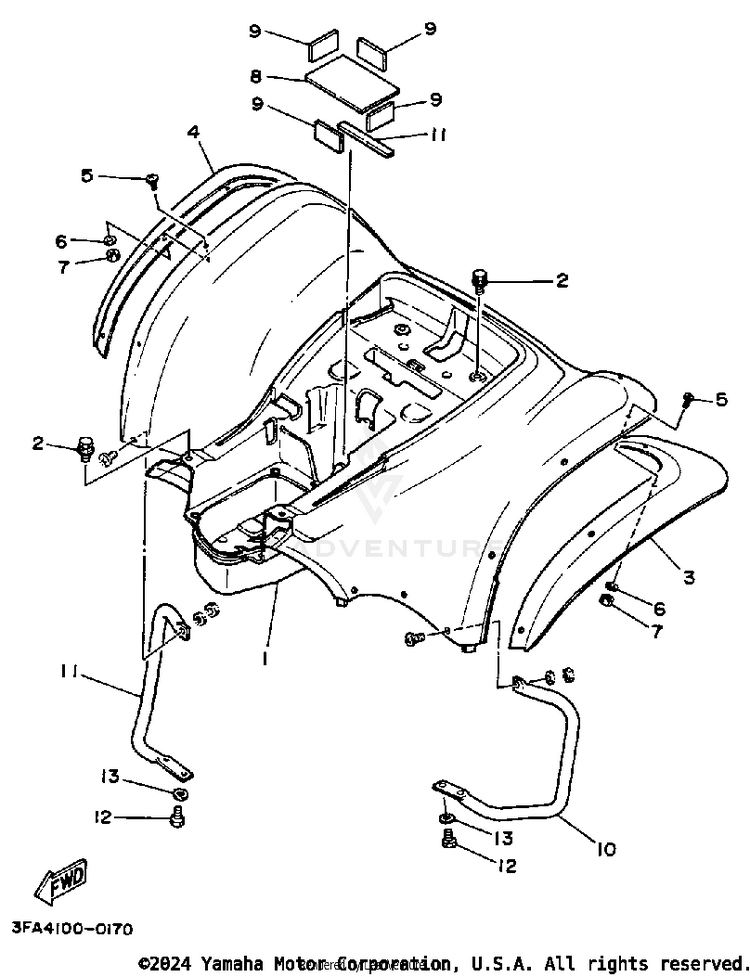 Rear Fender Schematic