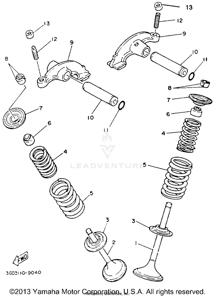 Valve BIG BEAR 4WD (ME & NH Only) - YFM350FWE_MNH - 1993 Schematic