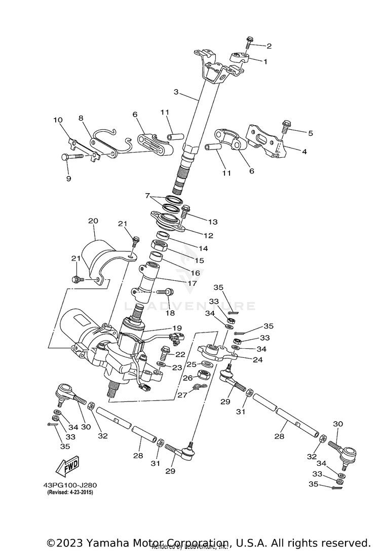 Steering 700 FI  EPS 4WD SPECIAL EDITION - YFM7FGPSEZ - 2010 Schematic