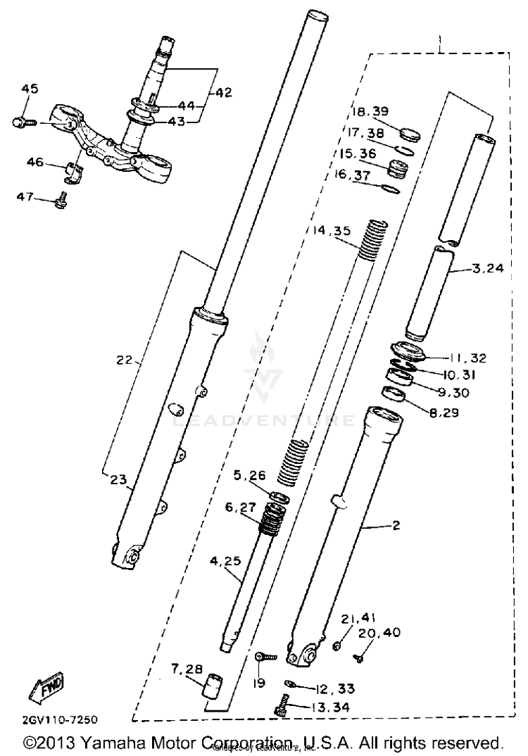 Front Fork Schematic