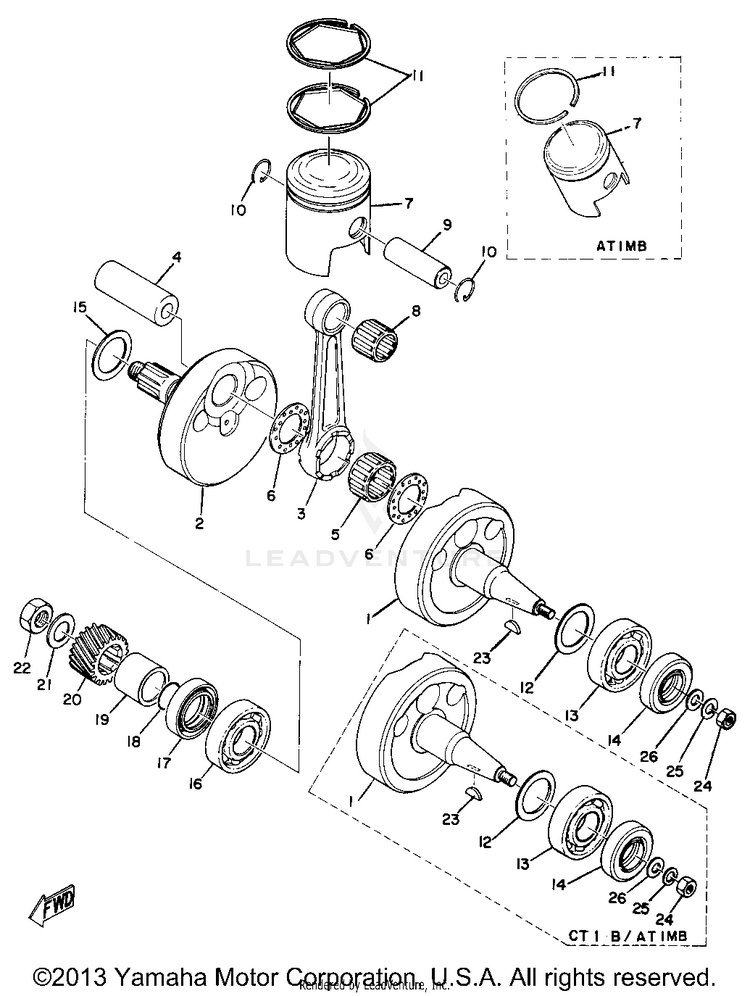 Crank & Piston AT1B - 1970 Schematic
