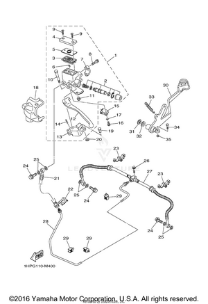 Rear Master Cylinder Schematic