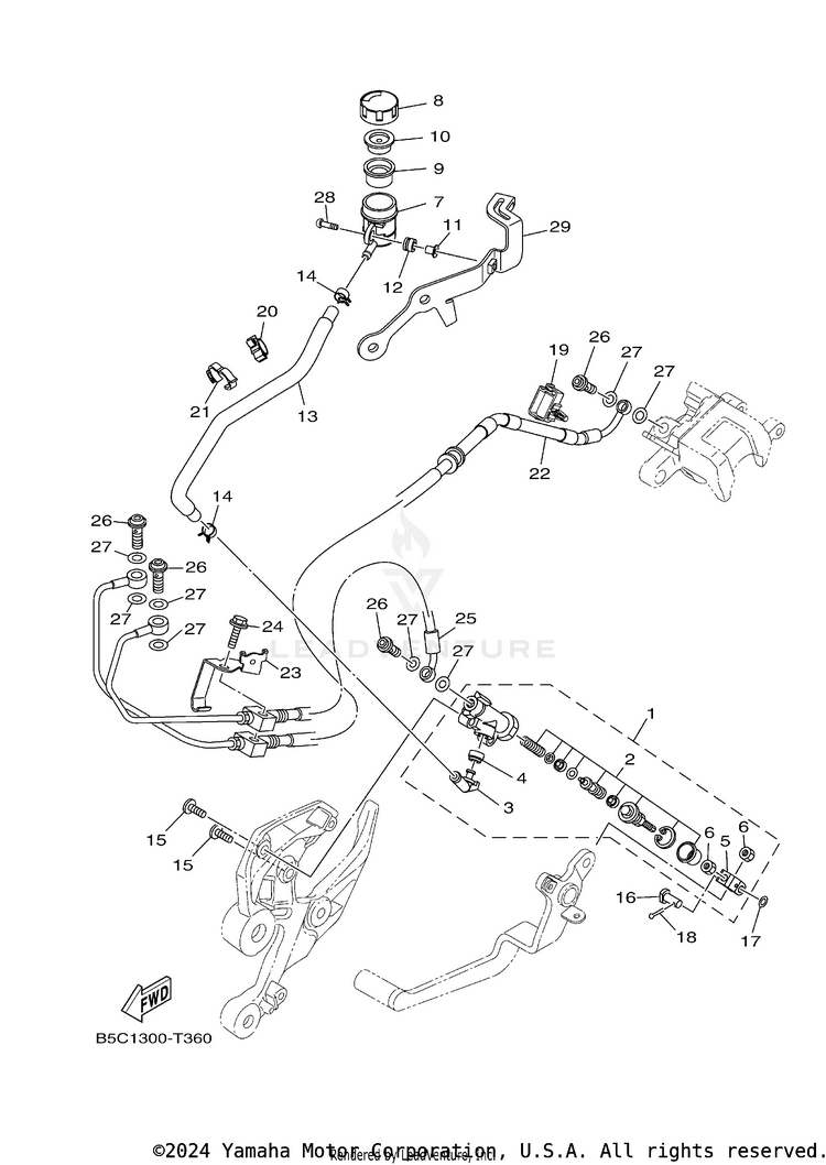 Rear Master Cylinder Schematic