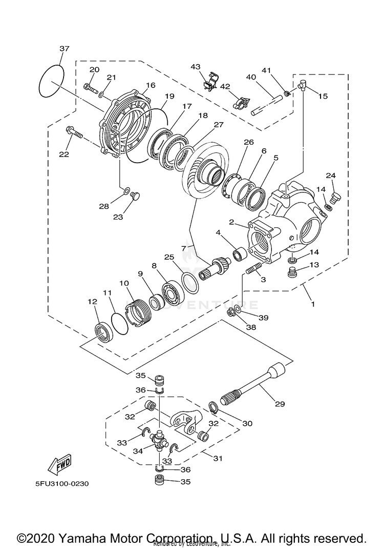 Drive Shaft BIG BEAR 4WD_REALTRE - YFM400FHN - 2001 Schematic