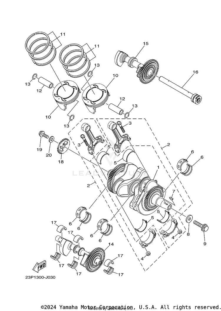 Crankshaft & Piston Schematic