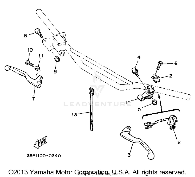 Handle Switch-Lever Schematic