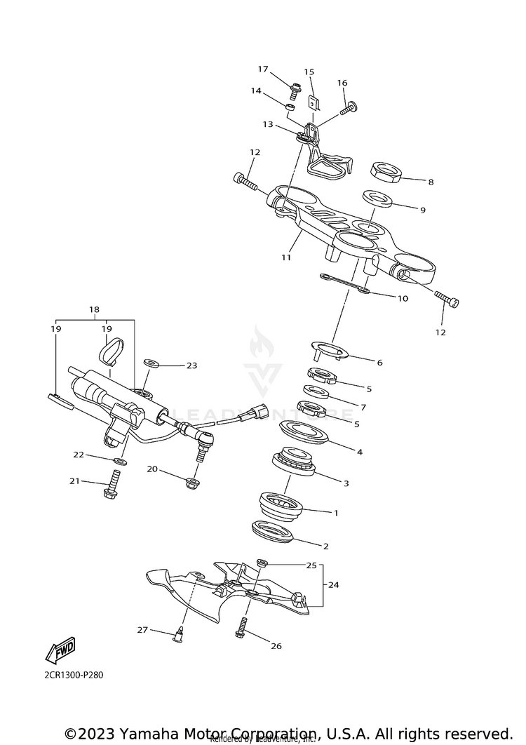 Steering YZFR1 - YZFR1HCB - 2017 Schematic