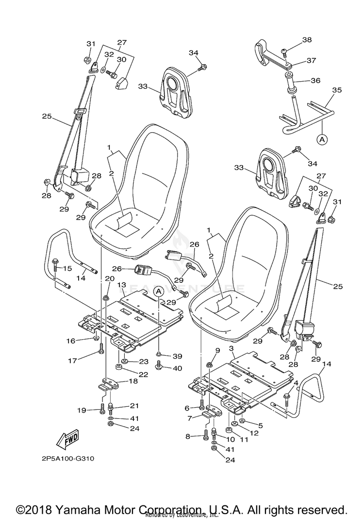 Seat RHINO 450 HUNTER - YXR45FHX - 2008 Schematic