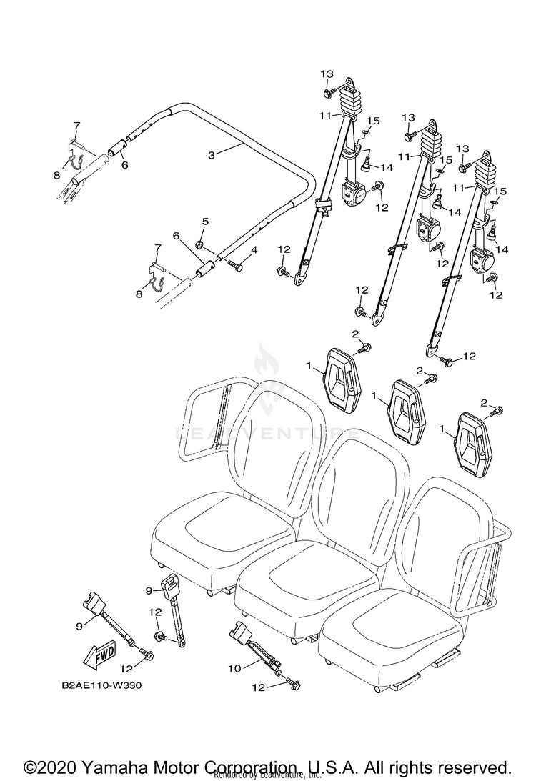 Seat 2 VIKING EPS HUNTER - YXM70VPHMH - 2021 Schematic