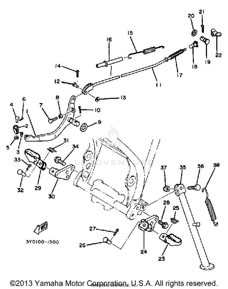 Stand - Footrest Schematic