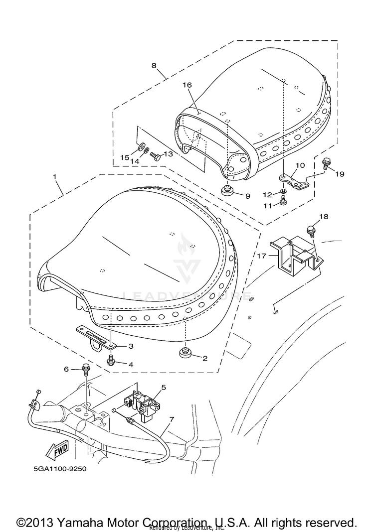 Seat ROAD STAR - XV1600ALMC - 2000 Schematic