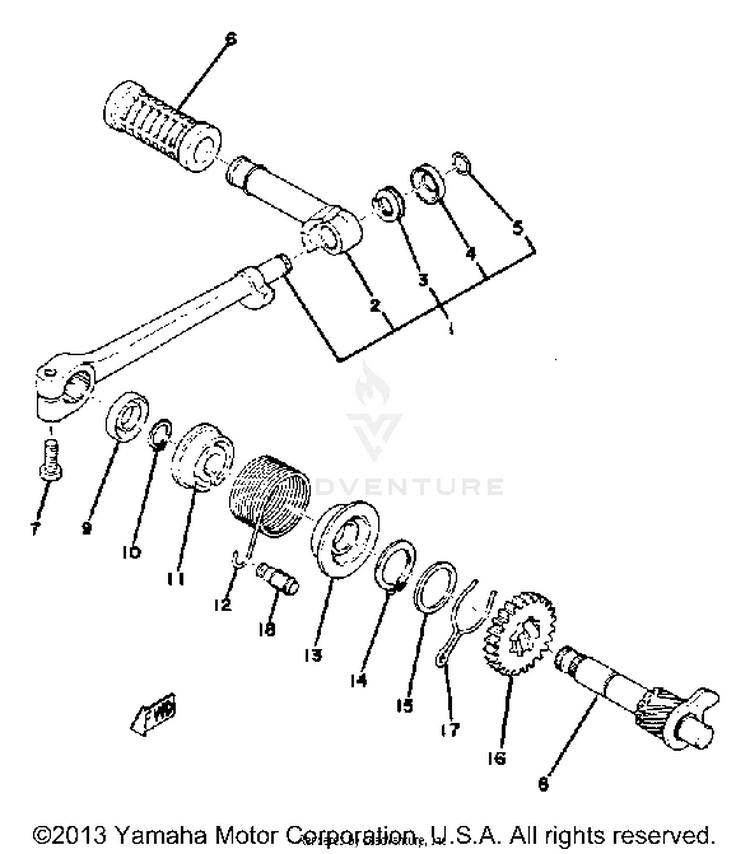 Kick - Starter GT80C - 1976 Schematic