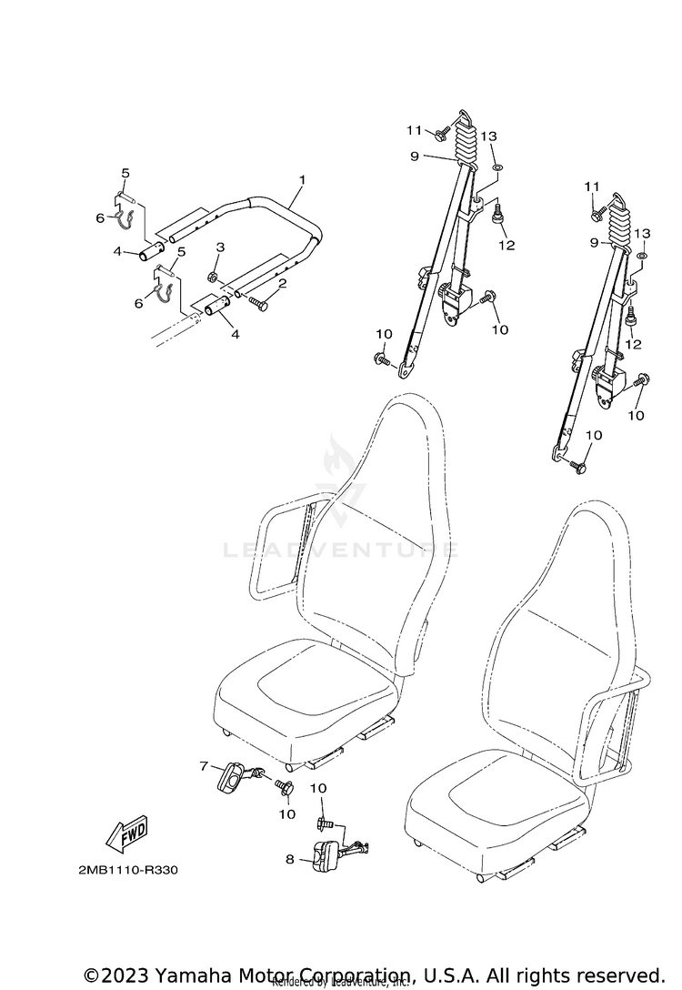 Seat 2 WOLVERINE R-SPEC EPS - YXE70WPAHL - 2017 Schematic