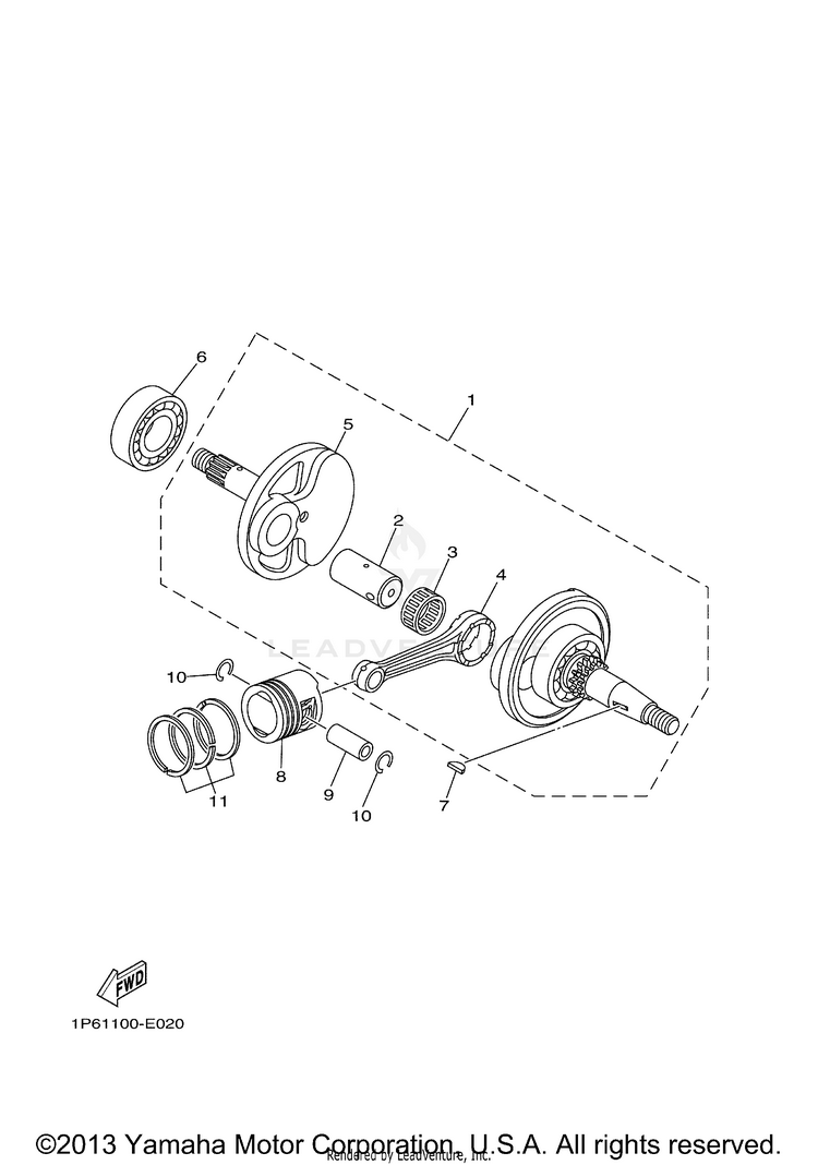 Crankshaft Piston Schematic