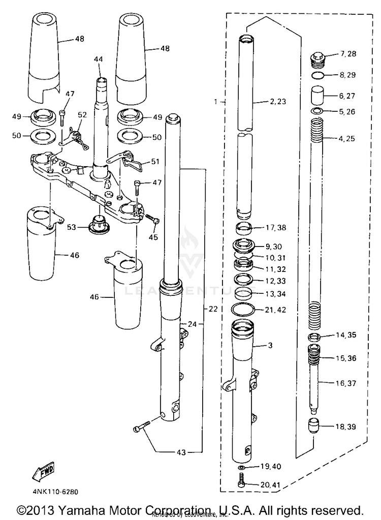 Front Fork Schematic