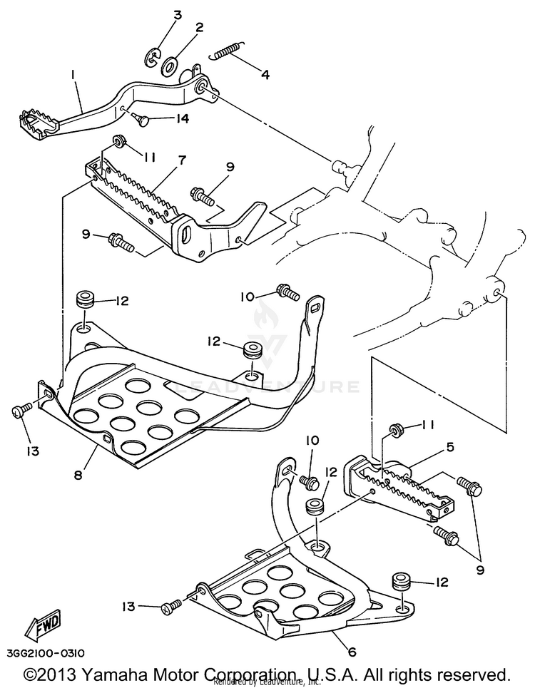 Stand - Footrest Schematic