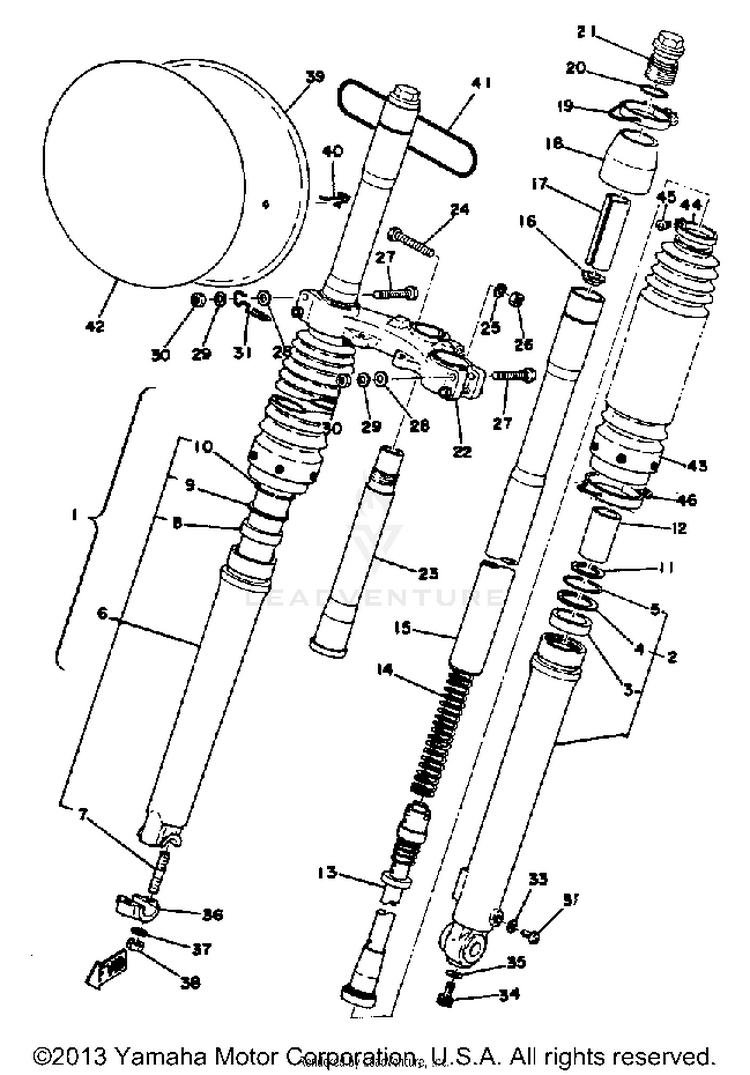 Front Fork Yz100c Schematic