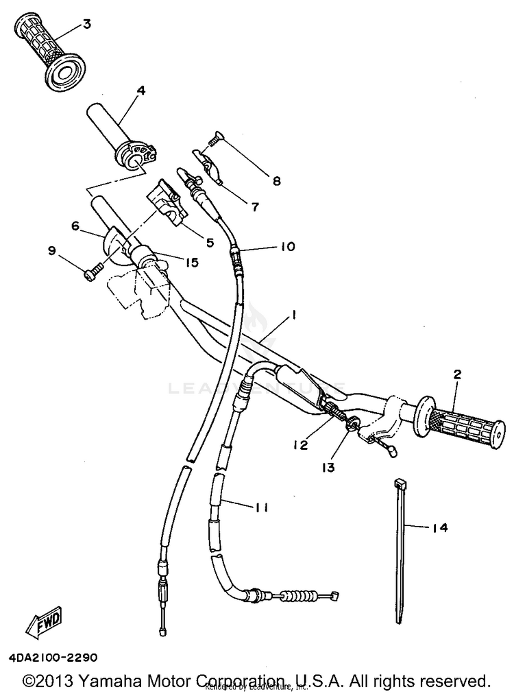 Steering Handle - Cable Schematic