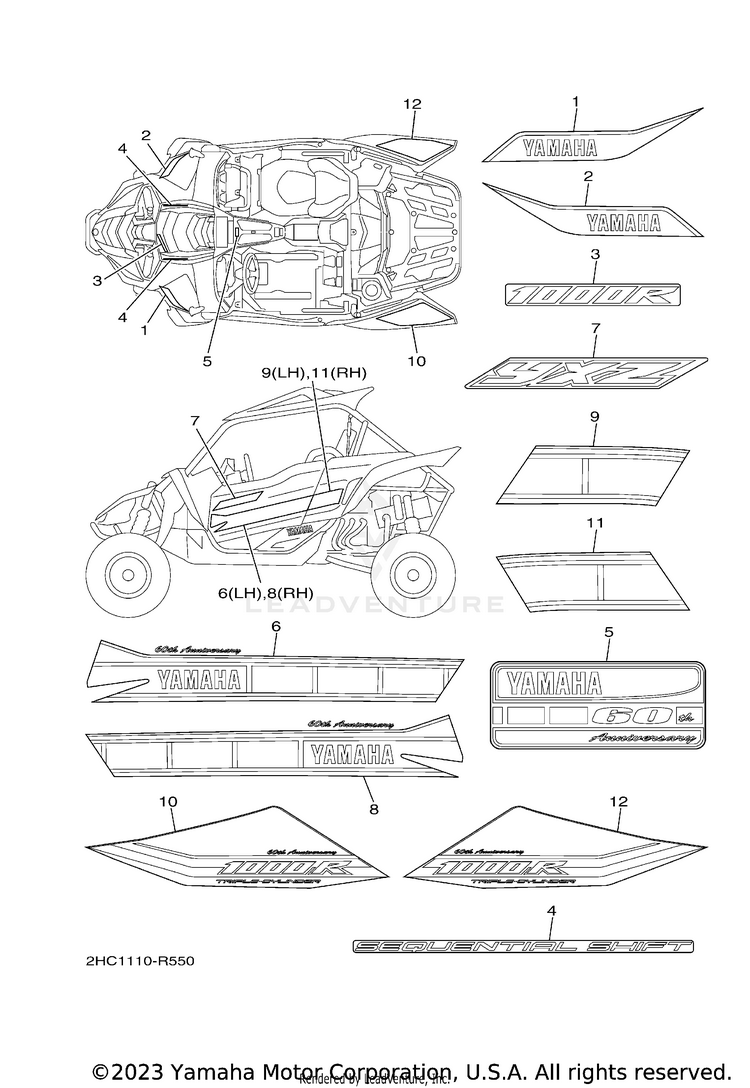 Graphics YXZ1000 EPS SPECIAL - YXZ10YPSGY - 2016 Schematic