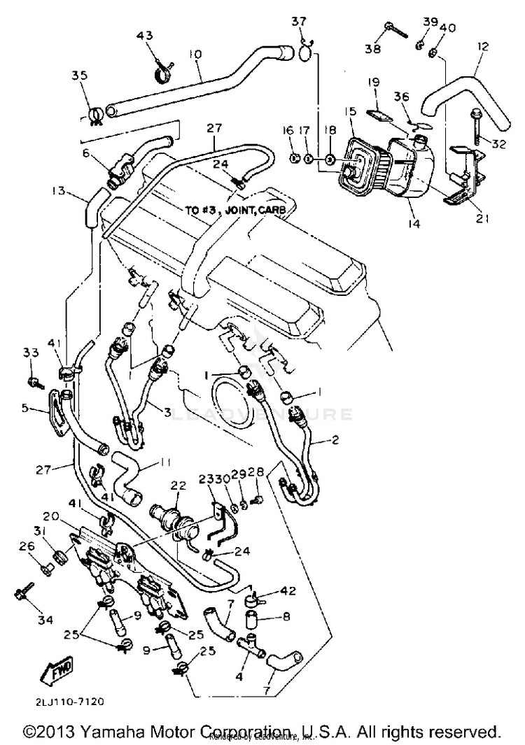 Air Induction System California Model Only Schematic