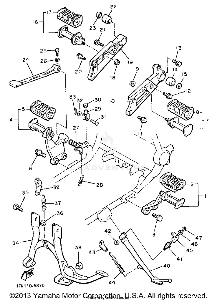Stand Footrest Schematic