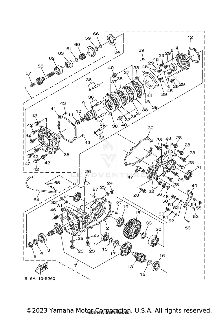 Drive Shaft KODIAK 700 EPS - YFM70KPAPG - 2023 Schematic