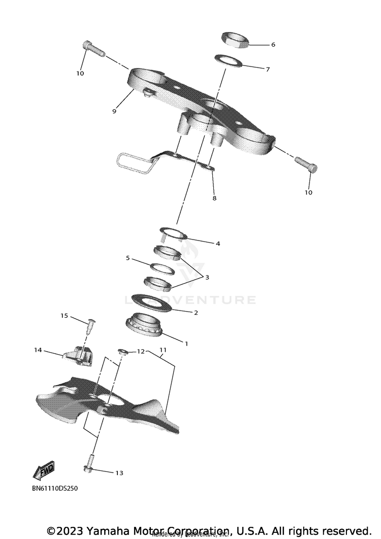 Steering YZFR6 - YZFR6L1CB - 2020 Schematic