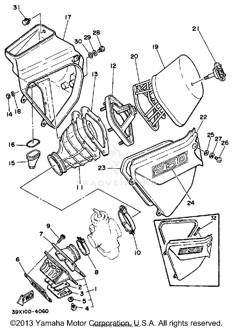 Air Cleaner Yz250l Schematic