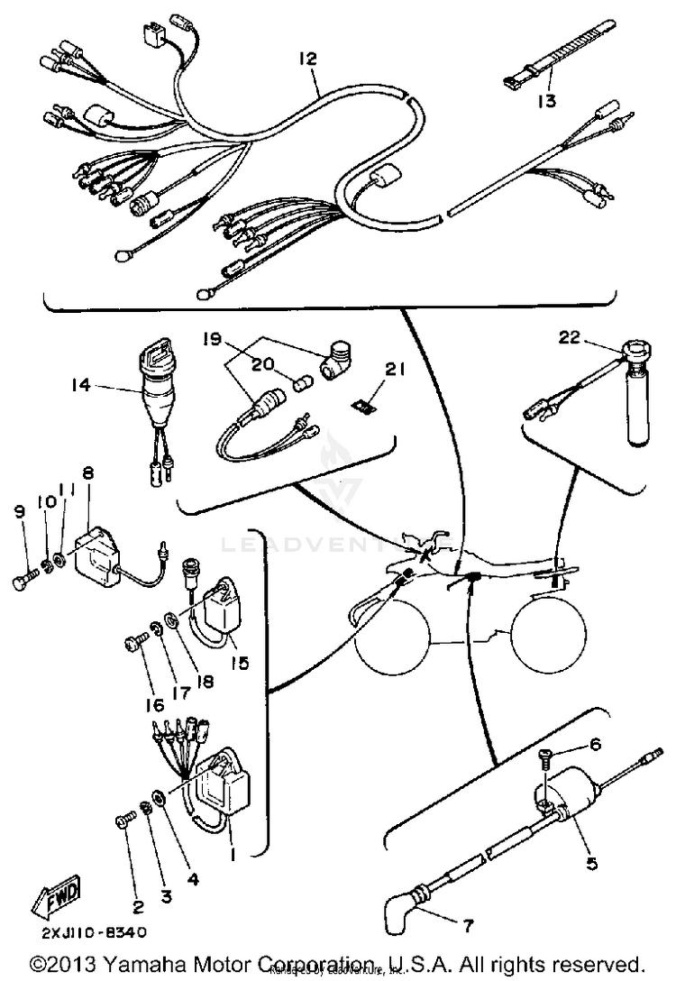 Electrical 1 BLASTER - YFS200B - 1991 Schematic
